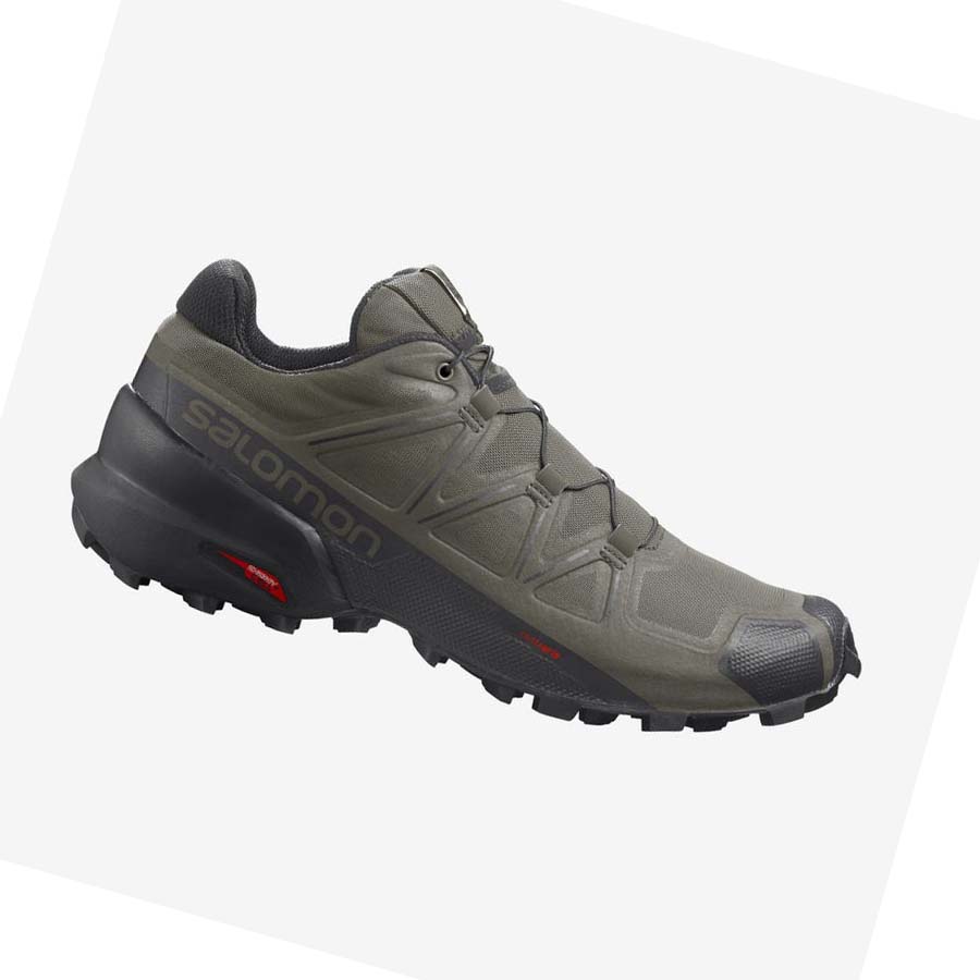 Salomon SPEEDCROSS 5 WIDE Erkek Patika Koşu Ayakkabısı Zeytin Yeşili | TR 3523SGL